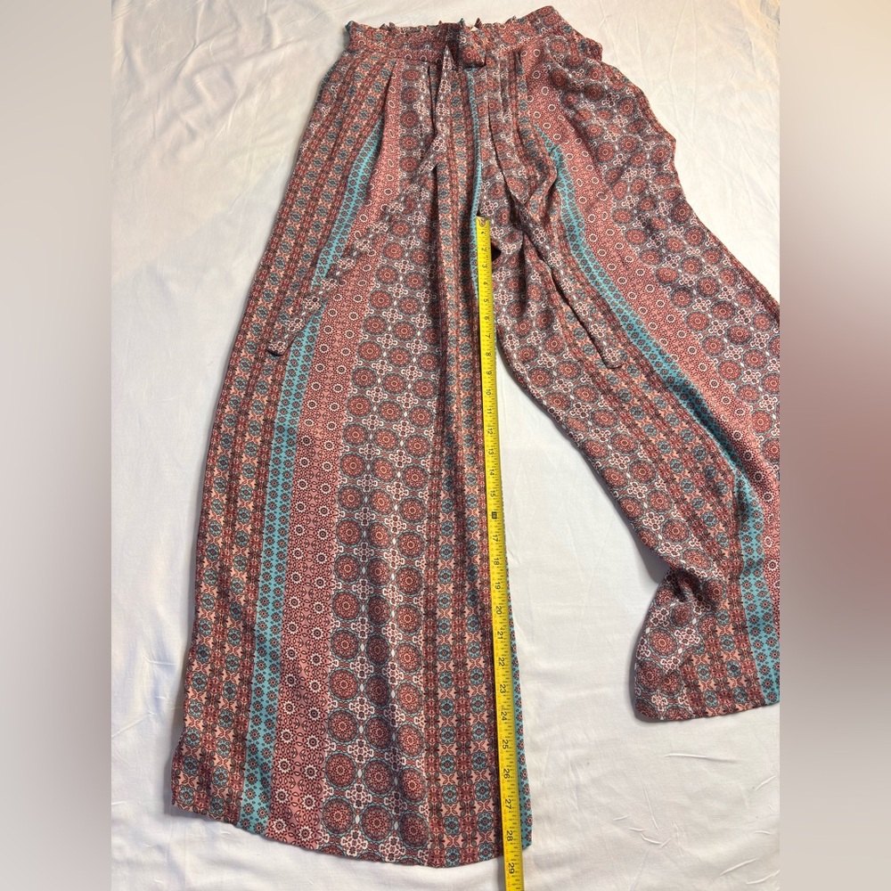 Chic Patterned Wide-Leg Pants - Picture 6 of 9